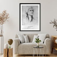 Historic Framed Print, Th. Jefferson,  17-7/8" x 21-7/8"