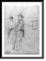 Historic Framed Print, [Officer and private of a Rhode Island regiment],  17-7/8" x 21-7/8"