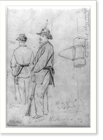 Historic Framed Print, [Officer and private of a Rhode Island regiment],  17-7/8" x 21-7/8"