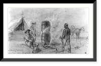 Smoking bacon. Army teamsters at hdqters, Brandy Station, Antique Wall Art