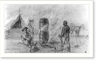 Smoking bacon. Army teamsters at hdqters, Brandy Station, Antique Wall Art