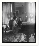 Historic Framed Print, Clara Clemens seated at piano,  17-7/8" x 21-7/8" Historic Framed Print, Clara Clemens seated at piano,  17-7/8" x 21-7/8"