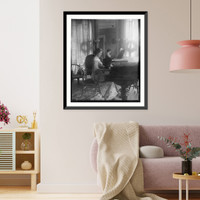 Historic Framed Print, Clara Clemens seated at piano,  17-7/8" x 21-7/8" Historic Framed Print, Clara Clemens seated at piano,  17-7/8" x 21-7/8"
