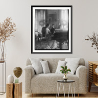 Historic Framed Print, Clara Clemens seated at piano,  17-7/8" x 21-7/8" Historic Framed Print, Clara Clemens seated at piano,  17-7/8" x 21-7/8"