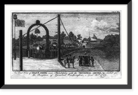 Historic Framed Print, East View of Grey's Ferry, near Philadelphia, April 20, 1789,  17-7/8" x 21-7/8"