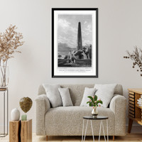 Obelisk at Newton-Park, County, Dublin, Historic Print