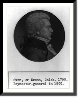 Historic Framed Print, [Caleb Swan, head-and-shoulders portrait, right profile],  17-7/8" x 21-7/8"