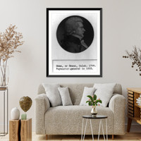 Historic Framed Print, [Caleb Swan, head-and-shoulders portrait, right profile],  17-7/8" x 21-7/8"