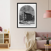 Historic Framed Print, A.M.E. Zion Church, corner of West Tenth and Bleecker Street, New York City,  17-7/8" x 21-7/8"