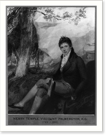 Henry Temple Viscount Palmerston, K.G, Antique Print