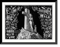 The weekly Sunday School Lesson, Vol. 1, No. 7 Climb up to the Cross to see the Saviour"", Vintage Poster