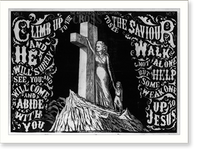 The weekly Sunday School Lesson, Vol. 1, No. 7 Climb up to the Cross to see the Saviour"", Vintage Poster