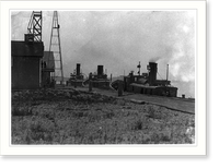 Tug boats tied to dock, Duluth, Minn., 1903, Historic Reproduction