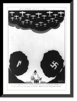 Historic Framed Print, Satire on Churchill's speech on England's invunerability to attack"",  17-7/8" x 21-7/8"