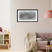 Historic Framed Print, Blodget's Hotel - 1793 - afterwards the General Post Office [Washington, D.C.],  17-7/8" x 21-7/8"