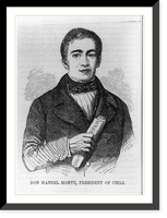 Historic Framed Print, Manuel Montt, 1809-1881,  17-7/8" x 21-7/8"