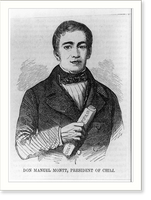 Historic Framed Print, Manuel Montt, 1809-1881,  17-7/8" x 21-7/8"