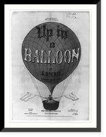 Historic Framed Print, Up in a Balloon,  17-7/8" x 21-7/8"