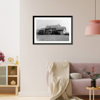 House with simulated thatched roofing, Cedarhurst, Long Island, New York, Historic Print