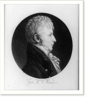 Historic Framed Print, [William Henry Winder, head-and-shoulders portrait, right profile],  17-7/8" x 21-7/8"