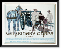Historic Framed Print, The Veterinary Corps U.S. Army teaches men [...]. Horst Schreck.,  17-7/8" x 21-7/8"
