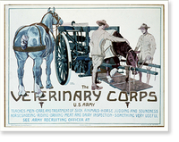 Historic Framed Print, The Veterinary Corps U.S. Army teaches men [...]. Horst Schreck.,  17-7/8" x 21-7/8"