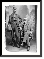 Historic Framed Print, Owen Wister and Henry G. Chapman on a walking trip through the Berkshires in 1880 - probably, so says Owen Wister,  17-7/8" x 21-7/8"