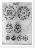Historic Framed Print, [8 amulets in different languages],  17-7/8" x 21-7/8"