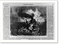 Explosion of a steam fire-engine in the Bowery, New York, June 18, 1868, Antique Wall Art