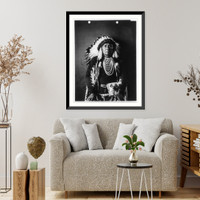 Chief Joseph, ca. 1840-1904 half-length portrait, seated, facing front, Historic Print