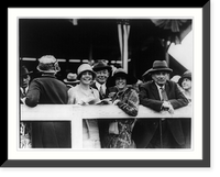 Theodore Douglas Robinson, the Assistant Secretary of the Navy, with Mrs. Robinson and their daughter, Helen, snapped at the National Capital Horse Show today, Vintage Wall Art