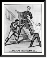 Death of Col. Ellsworth After hauling down the rebel flag, at the taking of Alexandria, Va., May 24th 1861.Brownell ; Jackson, Vintage Wall Art