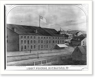 Libby Prison, Richmond, Va..sketched by W.C. Schwartzburg, Co. A, 24th Wis. Vols. ; lith. by E. Sachse & Co., Baltimore, Antique Poster