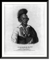 Ma-Ka-Tai-Me-She-Kia-Kiah, or Black Hawk, a Saukie brave.A.H. ; drawn, printed & coloured at I.T. Bowen's Lithographic Establishment, Historic Reproduction