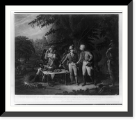Historic Framed Print, Gen. Marion in his swamp encampment inviting a British officer to dinner.Painted by John B. White; Engraved by John Sartain.,  17-7/8" x 21-7/8"