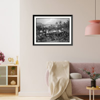 The Battle of Quasimas near Santiago June 24th, 1898. The 9th and 10th colored cavalry in support of rough riders Classic, Antique Print