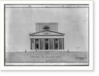 Bank building (2nd Bank of the United States"), Philadelphia, Pennsylvania. North and south front, elevation", Vintage Wall Art