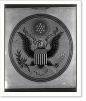 Historic Framed Print, [Great Seal of the United States].Andrew B. Graham, litho., Washington, D.C.,  17-7/8" x 21-7/8"