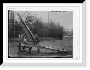 Historic Framed Print, Krupp balloon gun - 3,  17-7/8" x 21-7/8"