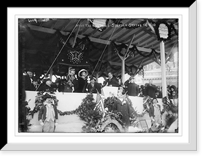 Historic Framed Print, Miss Taft unveils Steuben statue,  17-7/8" x 21-7/8"