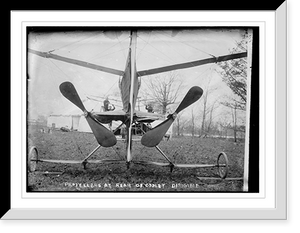 Historic Framed Print, Propellers at rear of Cooley dirigible,  17-7/8" x 21-7/8"