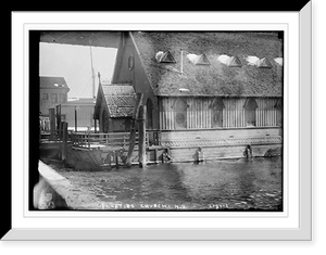 Historic Framed Print, Floating church, New York,  17-7/8" x 21-7/8"