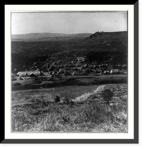 Historic Framed Print, Mormon village, on line of railroad, Echo Canon,  17-7/8" x 21-7/8"