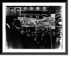 Historic Framed Print, Labor parade in New York,  17-7/8" x 21-7/8"