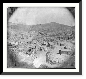 Vintage Americana Print - Silver City, Nevada, from the Devil's Gate