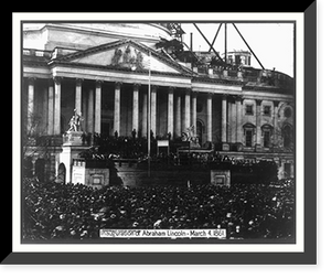 Historic Framed Print, Inauguration of Abraham Lincoln - March 4, 1861,  17-7/8" x 21-7/8"