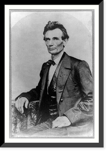 Abraham Lincoln, candidate for U.S. president, half-length portrait, looking left, May 20,1860, Antique Poster