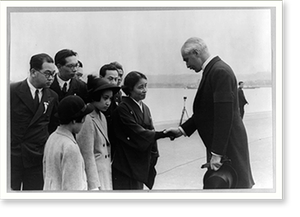 Vintage Photo Print - Mrs. and Misses Saito and Ambassador Grew April