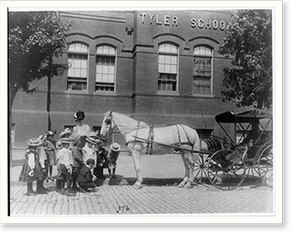 Antique Architecture - Washington, DC - Children studying a horse