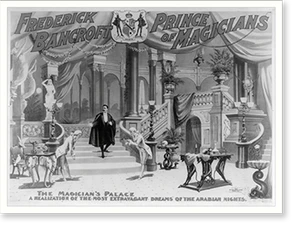 Vintage Americana Print - Frederick Bancroft, prince of magicians (1)